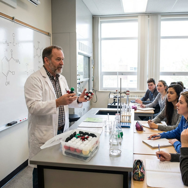 Teacher Using Snatoms in School Lab
